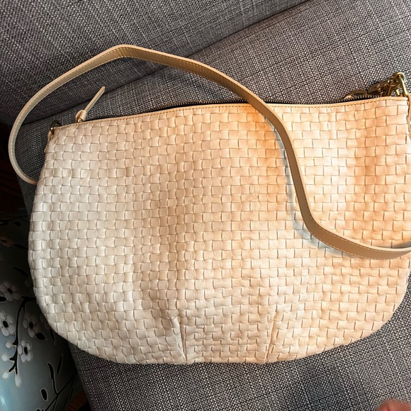 Clare V moyen messenger crossbody bag cream woven - Picture 7 of 9